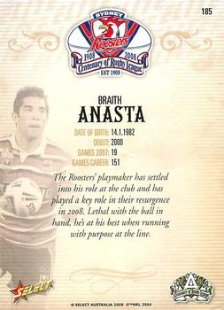2008 NRL Centenary #185 Braith Anasta Back
